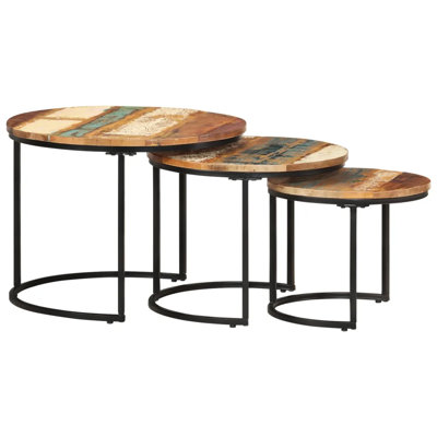 Alpen Home Nesting Tables 3 Pcs Solid Reclaimed Wood
