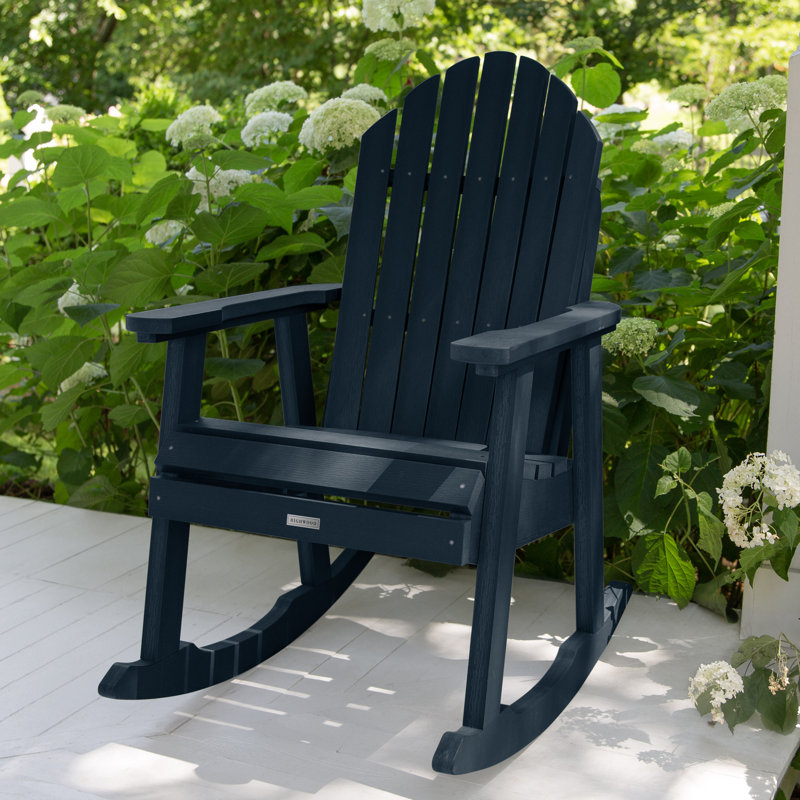 Hamilton Recycled Plastic Adirondack Rocking Chair, Federal Blue