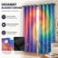 2Pcs rideaux galbés colorés, imprimé nuit étoilée cosmique, nébuleuse dégradée vibrante, pare-soleil décoratif pour le salon de la chambre à coucher-133097393