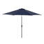 Parasol d'extérieur ventilé rond bleu de 10 pi, manivelle, inclinaison à bouton-poussoir-1280943445