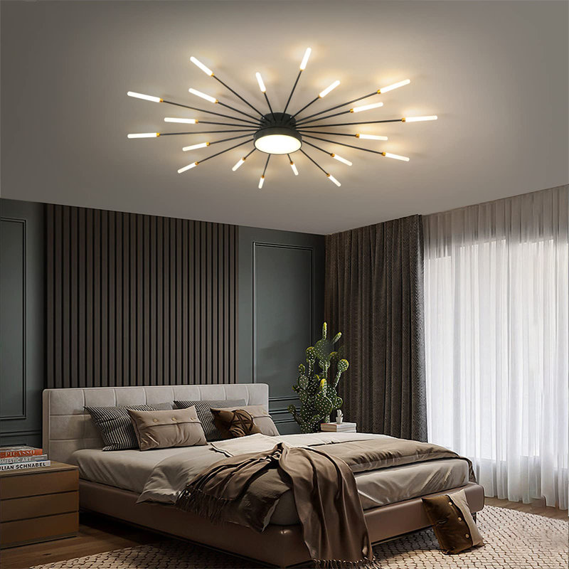 URBNLIVING LED Flush Mount, Black