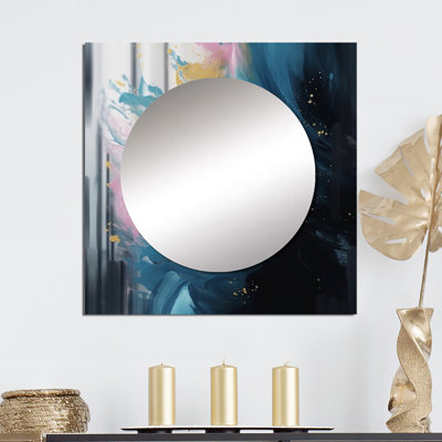 Noberto - Grand miroir carré géométrique moderne pour décoration murale