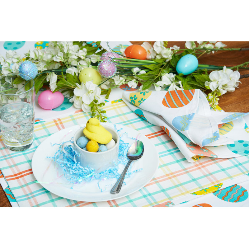 Deshea Plaid Cotton Blend Easter Table Runner