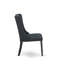 Ensemble de salle à manger 7 pièces composé d'une table de salle à manger rectangulaire avec pieds en X et 6 chaises rembourrées en tissu de lin noir, noir brossé-488713831-488713849-433605065