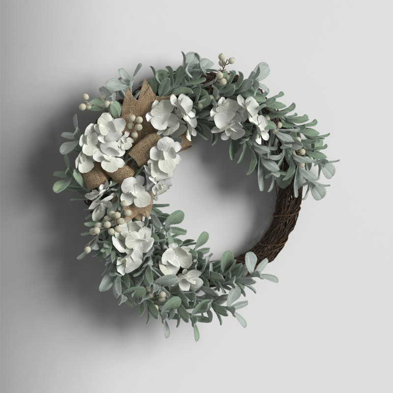 22 Inch Grapevine Hydrangea Wreath