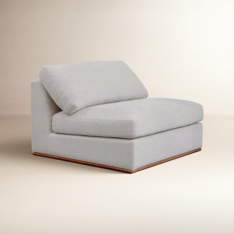 Rue Slipper Chair, Flecked Gray