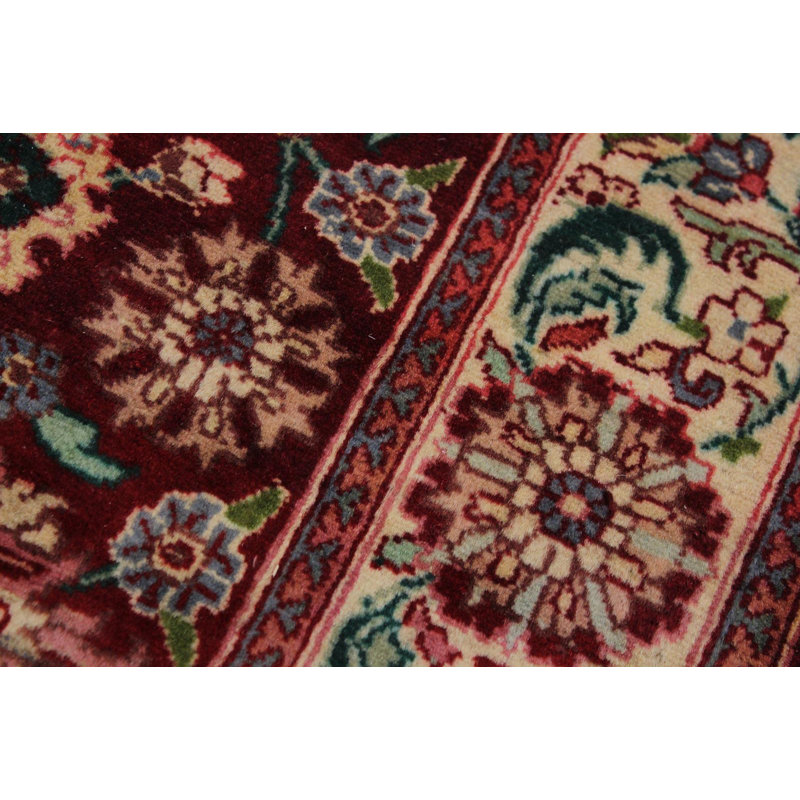 Tapis unique rouge / vert / ivoire 2 pi 6 po x 10 pi Roca