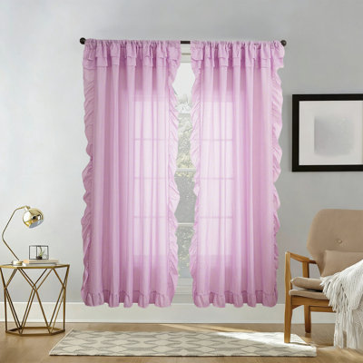 Ces rideaux transparents à volants, disponibles en grandes tailles, sont un choix idéal pour les fêtes de famille ou les décorations de tous les jours