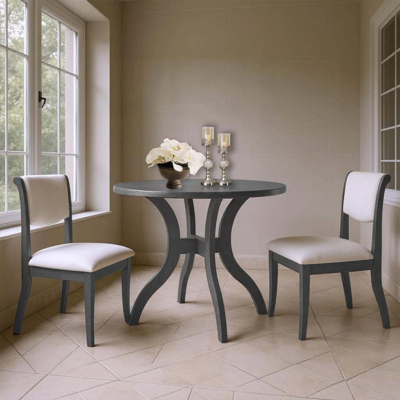 Ensemble de table de salle à manger pour deux personnes, Gris