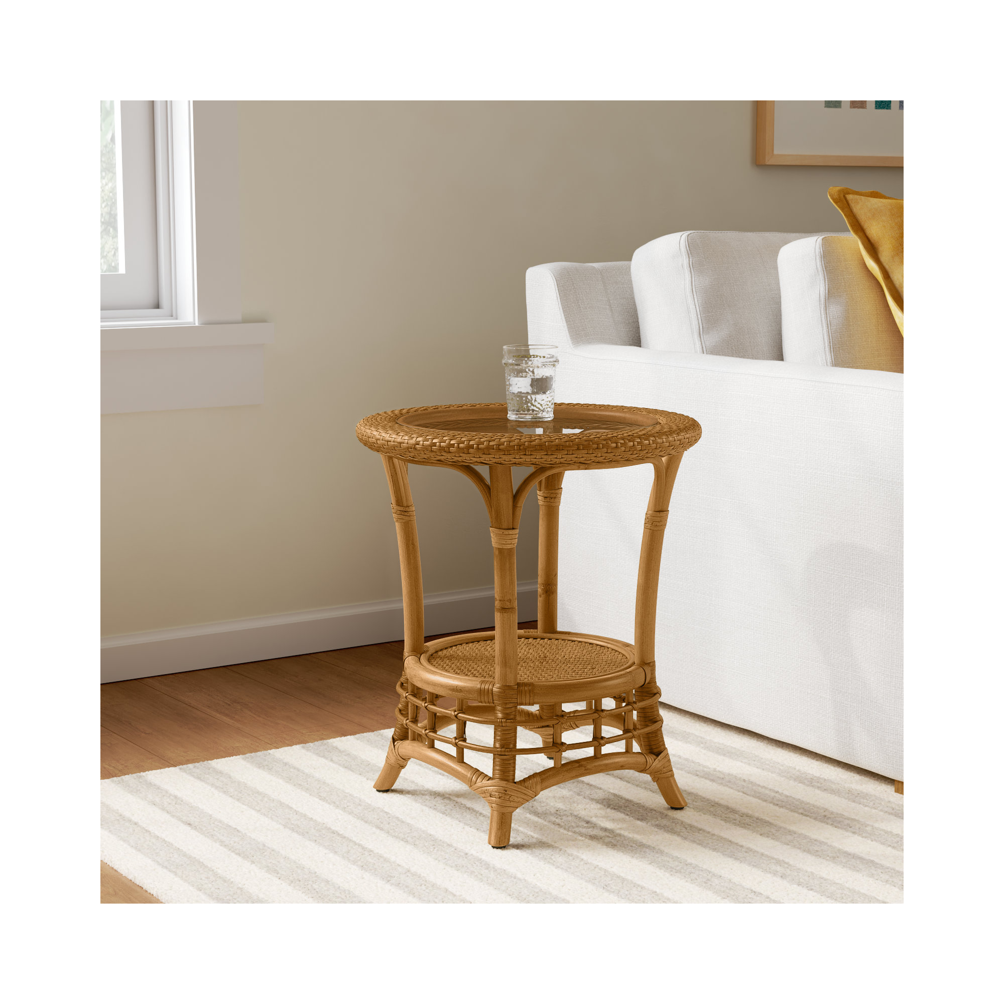 Luca End Table, Honey
