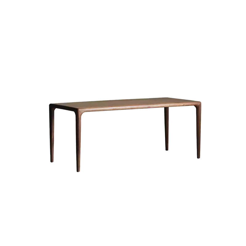 Table de salle à manger en noyer noir de haute qualité, H 29,52 po x L 62,99 po x l 31,49 po