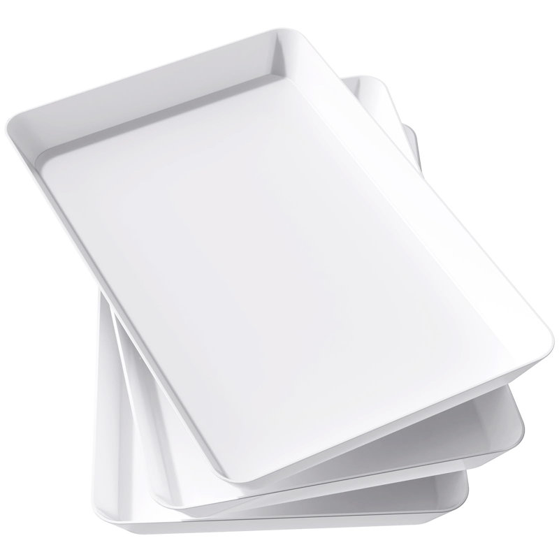 Catering Supplies Buffet Display 3-Pack White Plastic Serving