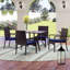 4 - Person Patio Dining Set with Square Table , Cushions Included-1248205277-1248205274