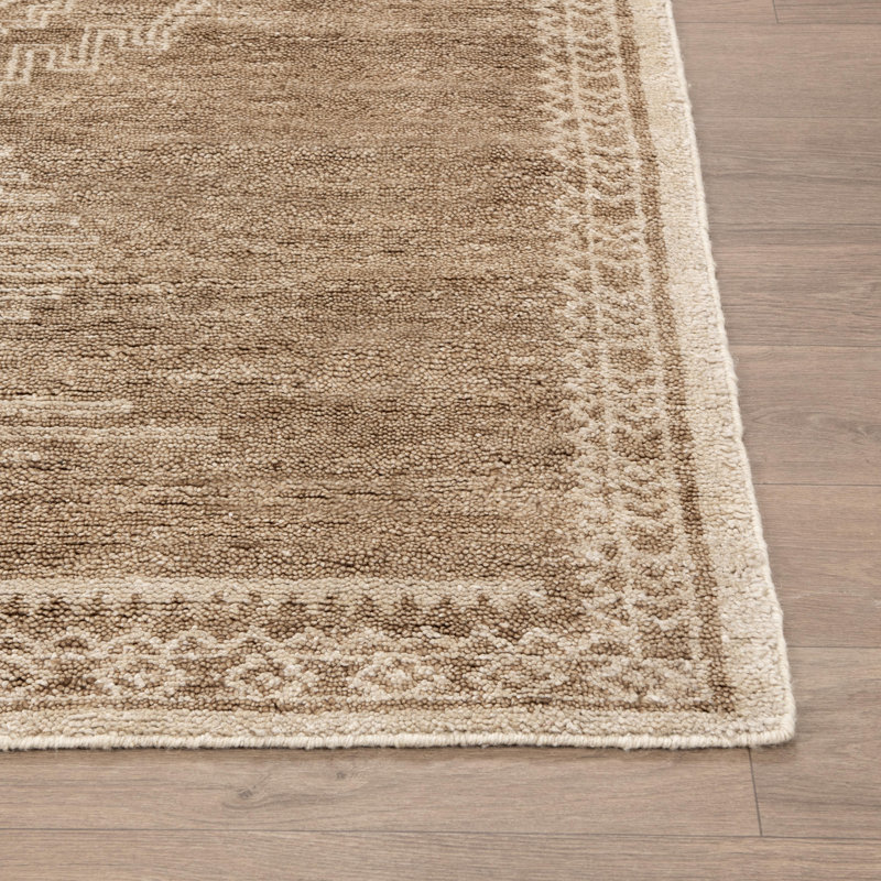 Cairo Handknotted Wool Blend Accent Rug, Rectangle 8' x 10'