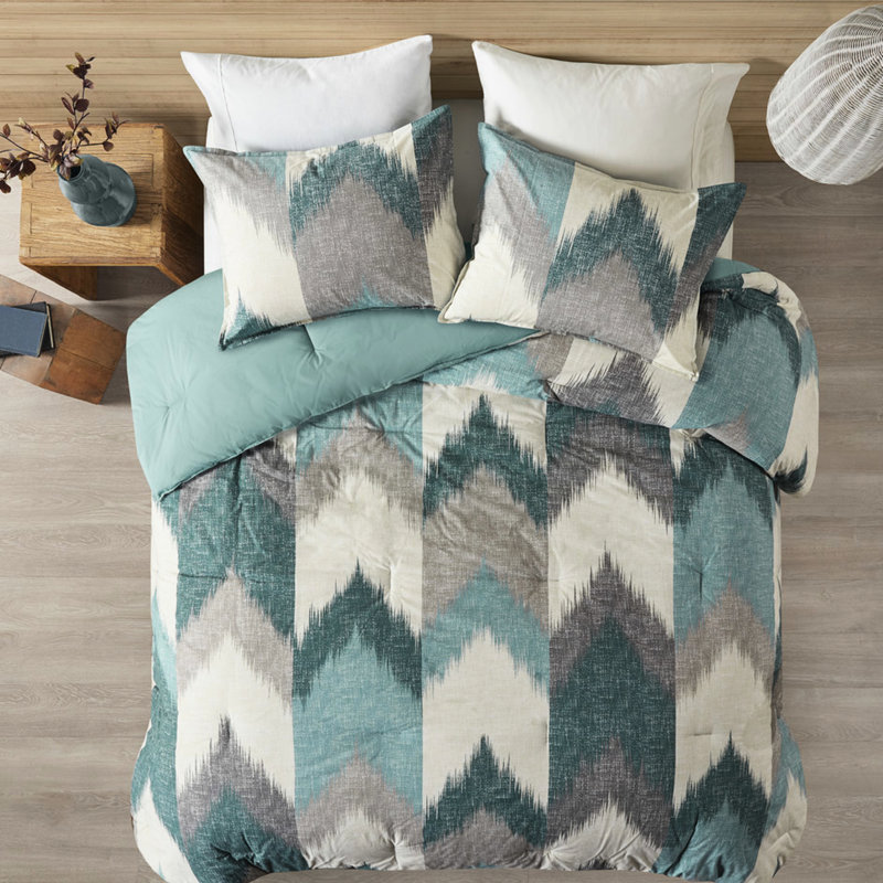 3 pièces d'édredon pour lit double / grand lit double avec imprimé en coton, rembourrage, literie élégante avec taies décoratives en coton imprimé, 2 attrayantes pour une chambre
