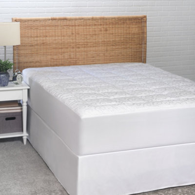Candice Olson Waterproof Jacquard Scroll Cotton Mattress Pad