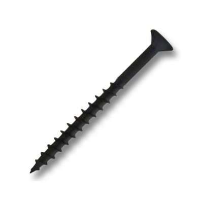 Black Combo Drive Flat-Head Coarse Thread with Nibs Self-Tapping