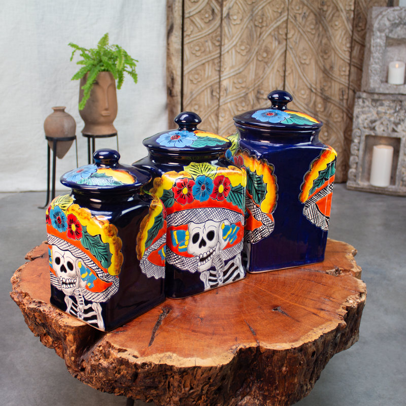 Pot à friandise en céramique 96 lb vintage catrina