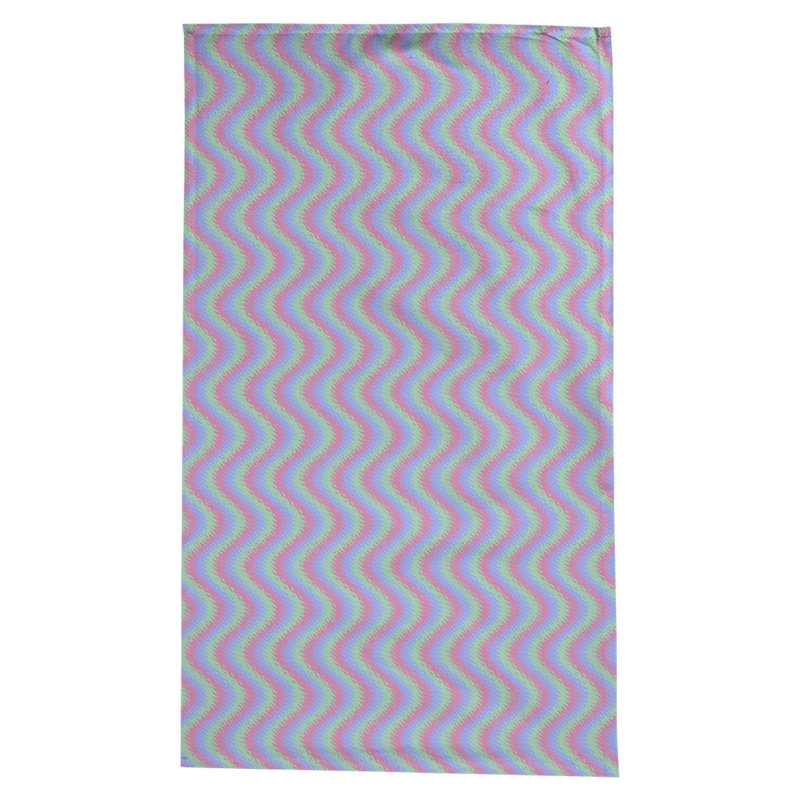 Nappe en coton à chevron 100% avicia, Rose/Vert/Bleu