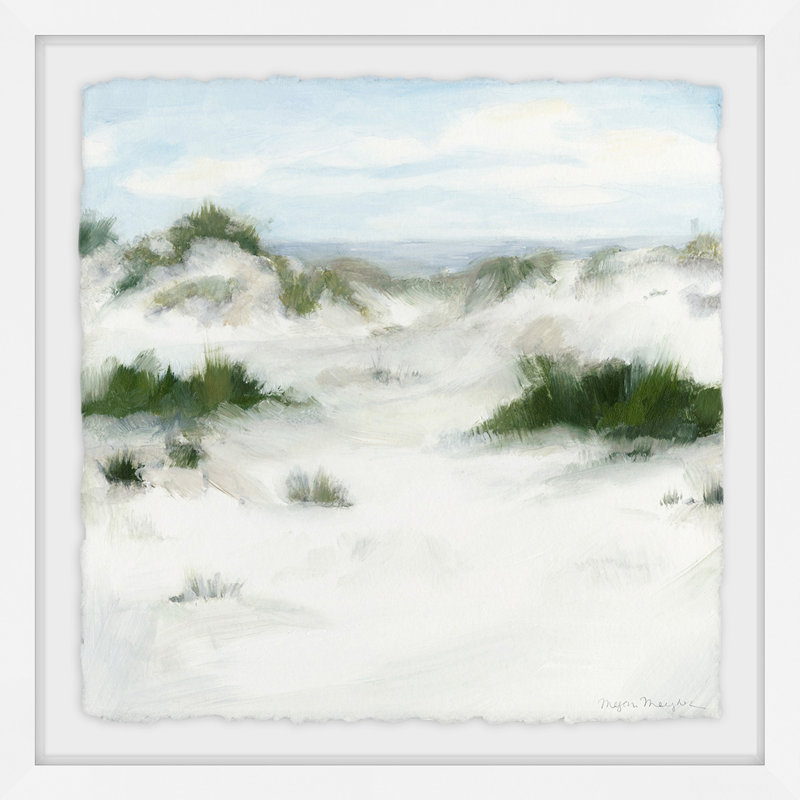 Adnaan «White Sands II», reproduction de peinture acrylique encadrée, H 12 po x l 12 po x P 1,5 po