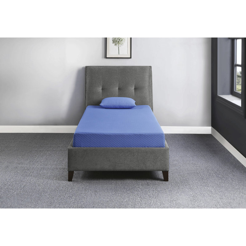 7Inch Mattress And Pillow Set Breathable Fabric Gel-Infused Memory Foam Mattress, Mattress In A Box, Full 