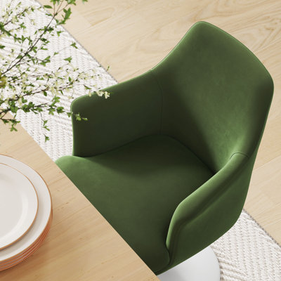 Fauteuil pivotant en velours Lippa Performance