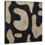 Très grand art mural imprimé sur tissu - Motif géométrique organique noir, décoration de salon moderne - «Assemblage requis du cadre (cadre non fini)»-130842049