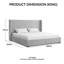 Premium Plush Bed Frame – Elegant Padded Bed with 48” Statement Headboard, Solid Wooden Bed – Contemporary Designer Finish-729956831-730740197