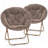 Upholstered Round Saucer Chairs Lounge Chairs, Foldable Papasan Chairs Reading Chairs for Bedroom-920271716-895868162