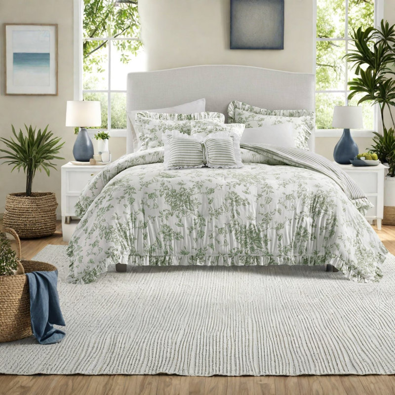 Ensembles de literie pour très grand lit de qualité supérieure, style floral moderne en polyester doux pour la maison