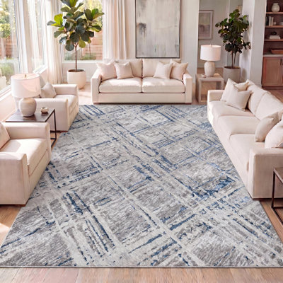 Tapis gris / bleu Reich
