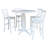 36" Round Extension Bar Height Dining Set With Matching Cross Back Bar Height Stools-143594176-143594179