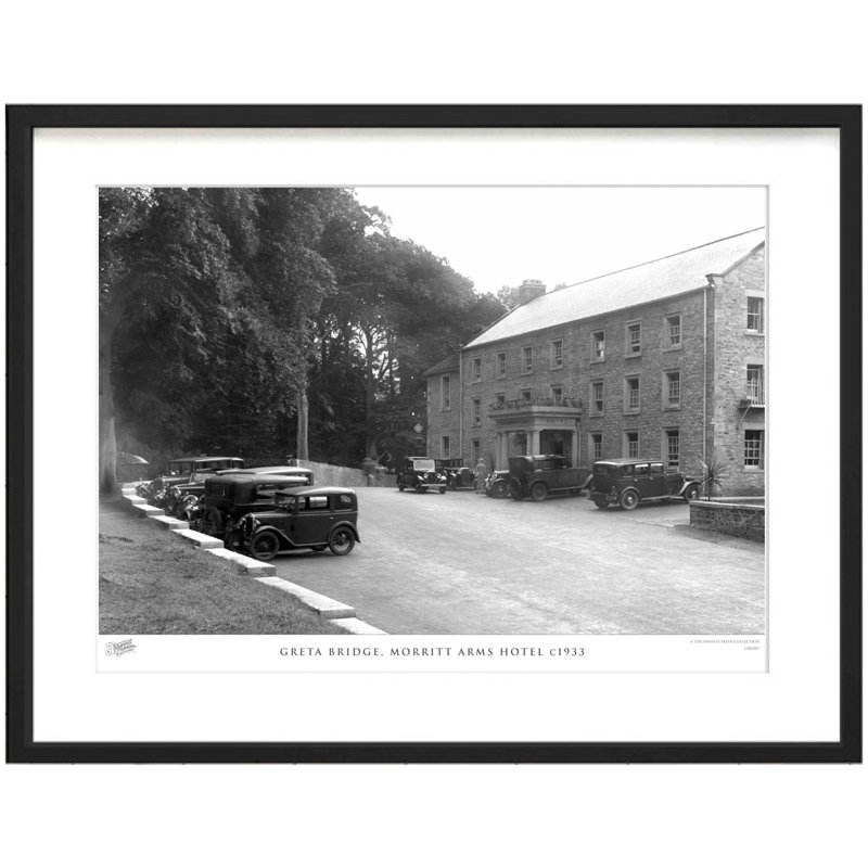 Greta Bridge, Morritt Arms Hotel C1933 by Francis Frith - Single Picture Frame Print, 45cm H x 60cm W x 2.3cm D
