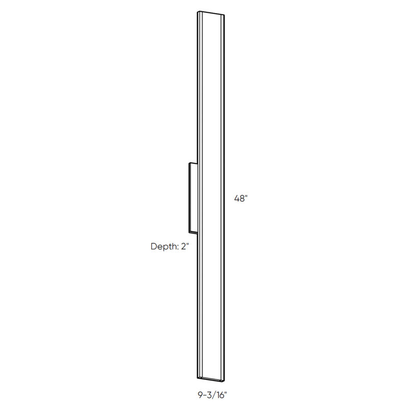 Benjamine LED Wall Light, 48" H x 3.56" W x 2" D