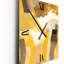 Moutarde jaune, rêves rétro, aquarelle I - très grandes horloges murales modernes Mid-Century-99635892