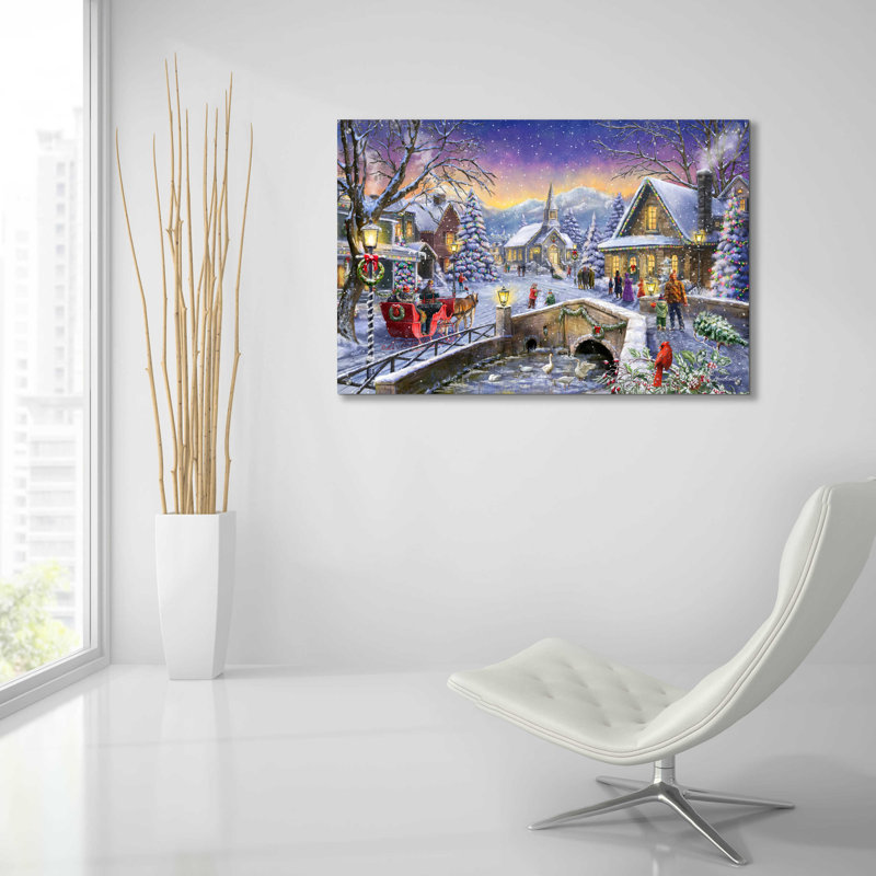 «Christmas Village Glow» par Ali Corti - impression sans cadre, L 36 po x H 24 po