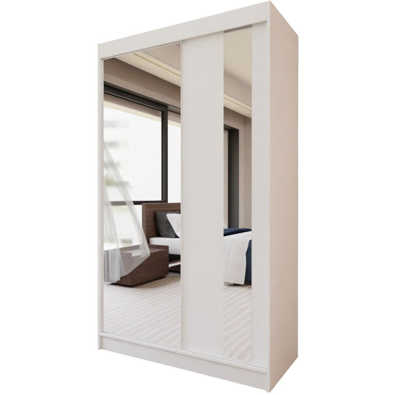 Danniela 2 Door Sliding Wardrobe, White