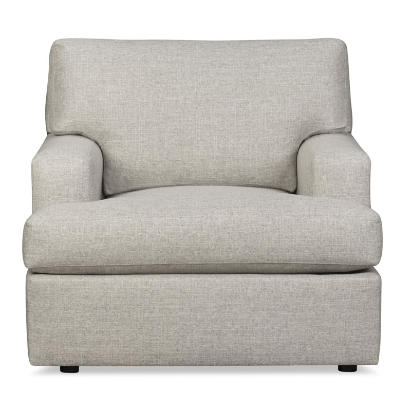 Fauteuil d'appoint Cleo, Tissu natté turbo cendre