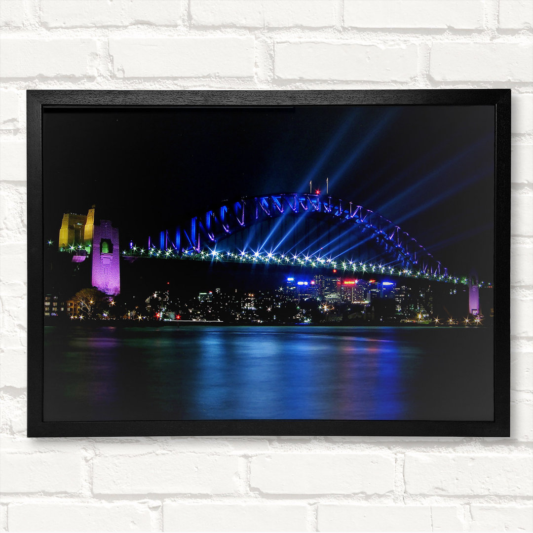 Sydney Harbour Bridge Blue Light Gerahmter Druck