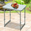 Kinzer 2FT Garden Outdoor Camping Table Aluminium Frame 60 x 45 x 64 cm