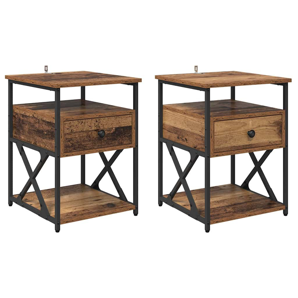 40cm W Manufactured Wood Bedside Table