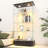 Multifunctional Glass Case With 2 - Door, 4 Shelves, And Adjustable Lighting For Different Rooms Office Drawers,-1046097873
