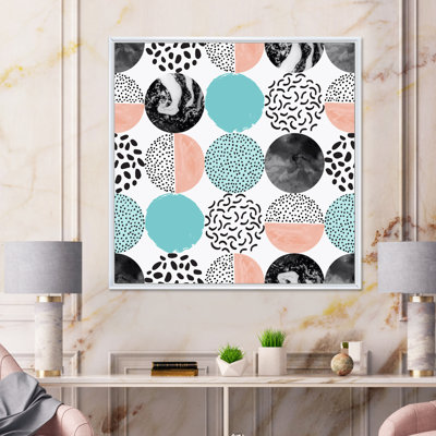 " Abstract Geometric, Minimal Pola Dot Circles II "