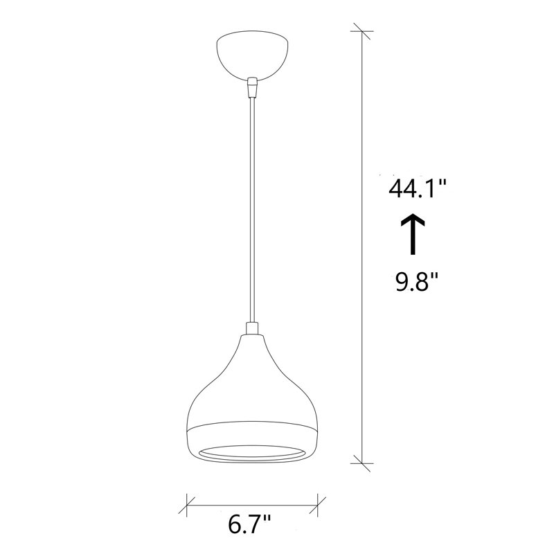 Lustre noir et cuivre Poole, hauteur réglable | Corps en fer, douille E27 (40 W maximum) | Comprend les instructions d'installation | Design scandinave élégant, parfait pour le salon et la salle à manger, indice d'éclairage IP20, solution d'éclairag