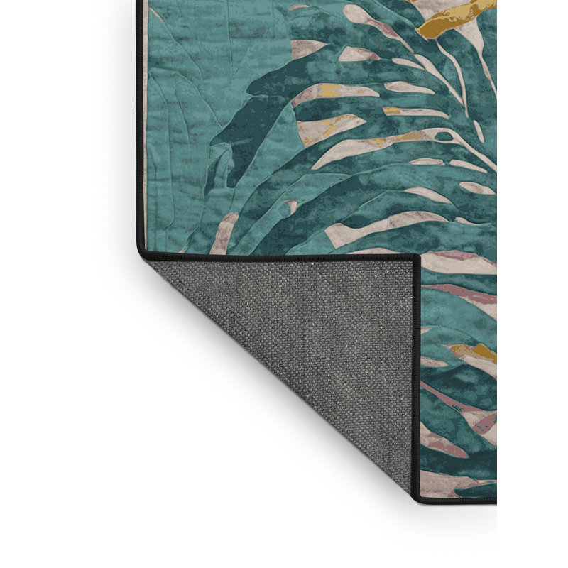 Tapis gris soyeux et moelleux, Rond 3 pi