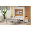 Lit escamotable double avec 2 tiroirs, beige
