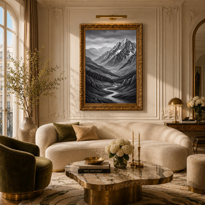 Art mural sur toile noir et blanc