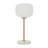Metal White Table Lamp with Round Ribbed Shade