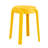 6 Plastic Stackable Chairs, Smooth Surface, 11.8" Product Depth, Versatile Seating, Mustard Stools - User- And Practical