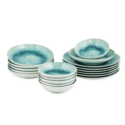 Broadhead Porcelain China Dinnerware Set 18 Piece - Service for 6